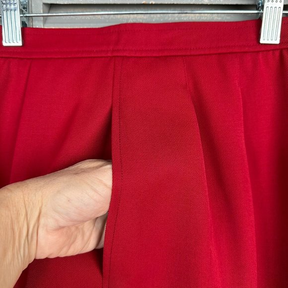 Yves Saint Laurent Rive Gauche Vintage Skirt Red - Picture 13 of 16